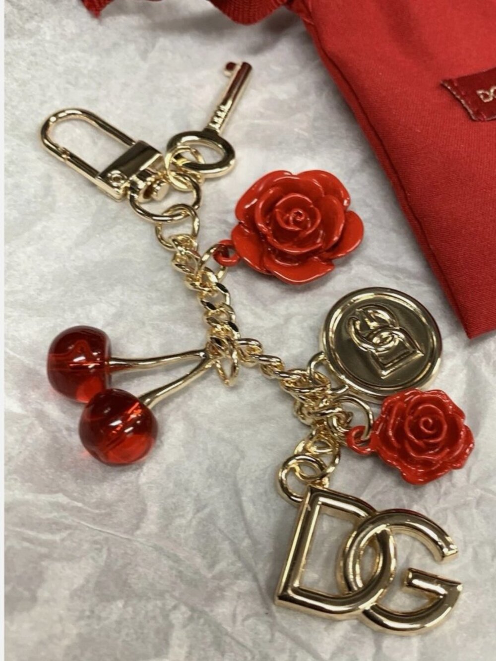 Dolce & Gabbana Key Chain Purse Bag Charm Pouch New Authentic - Picture 3 of 3
